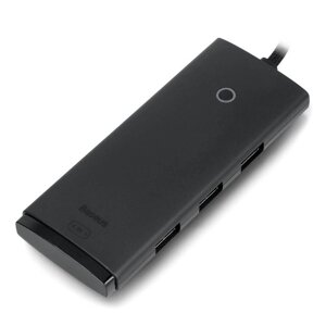 USB 3.0 концентратор - 4 порти - чорний - 2 м - Baseus WKQX030201