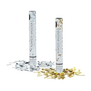 2x Party Popper Gold/Silver
