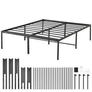 Ліжко-платформа VEVOR Сталевий рейковий каркас Металеве ліжко Вантажопідйомність 680 кг Рама ліжка 2083 x 1578 x 460 мм