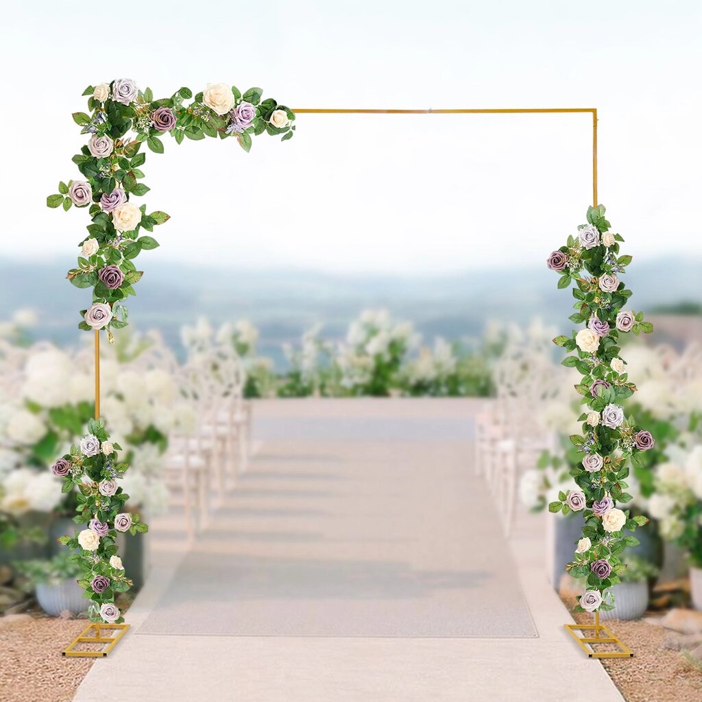 Металева збірна квадратна арка для декору різних урочистостей і фотостудій квітами, рослинами, кулями, 3х3 м від компанії магазин Апельсин - фото 1