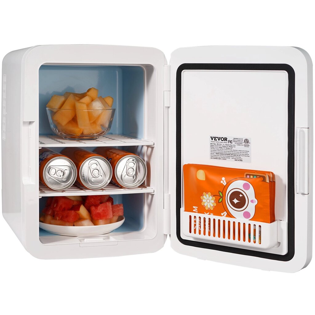 Міні-холодильник VEVOR 10 л / 12 банок, 2 в 1 невеликий холодильник з функцією охолодження та нагрівання, замок, від компанії магазин Апельсин - фото 1