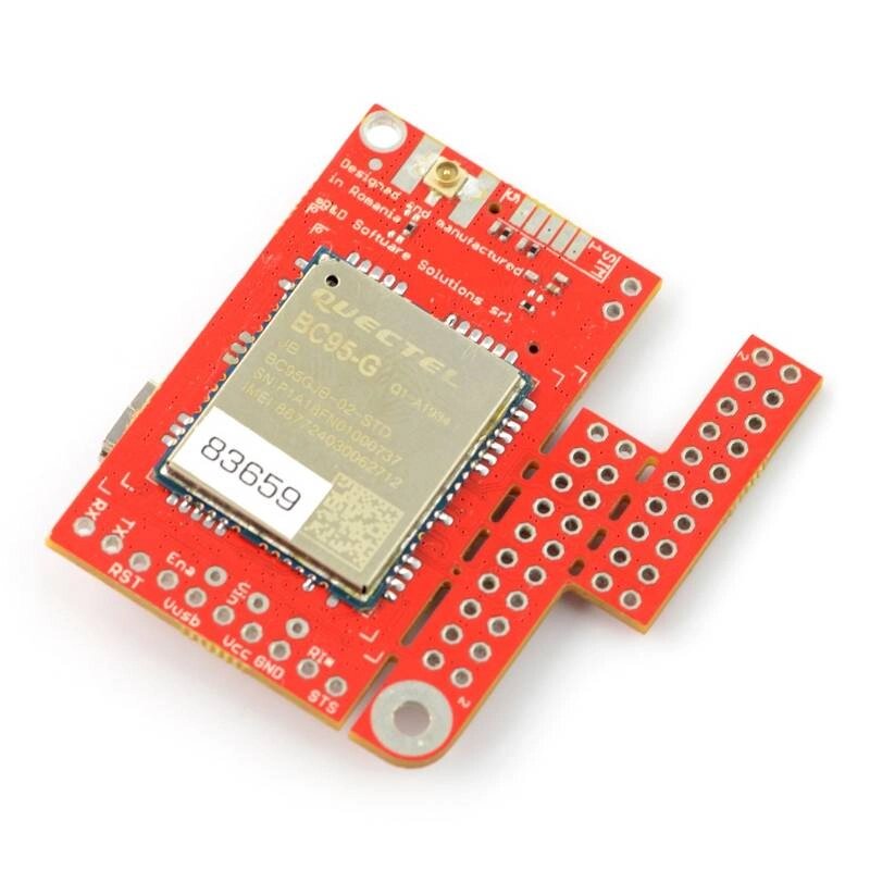 Модуль GSM LTE NB IoT - u-GSM Shield v2.19 BC95G - для Arduino та Raspberry Pi - роз'єм u. FL від компанії магазин Апельсин - фото 1