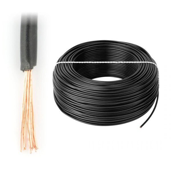 Монтажний кабель LgY 1x1 H05V-K - чорний - 100 м в бухті від компанії магазин Апельсин - фото 1