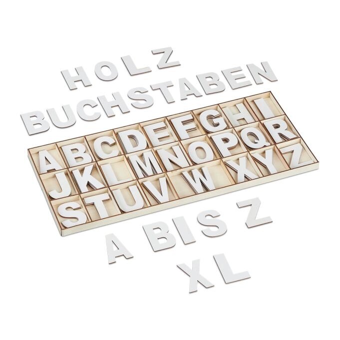 Набір дерев'яних літер XL 104 штуки від компанії магазин Апельсин - фото 1