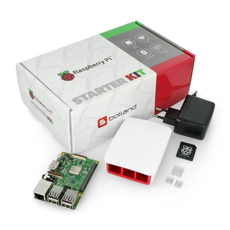 Набір Raspberry Pi 3B WiFi + 32 ГБ microSD + офіційні аксесуари від компанії магазин Апельсин - фото 1
