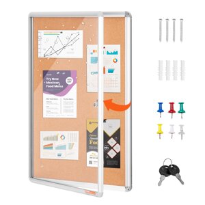VEVOR 60x90 см настінна дошка пробкова дошка пін дошка мемо дошка пін дошка закрита