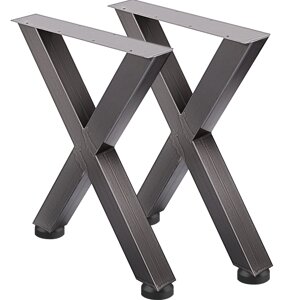 Ніжки столу VEVOR 720x600 мм X-Frame Каркас столу 28 x 24 дюйма Ніжки столу металеві чорні легко монтуються Ніжки столу