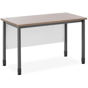 Офісний стіл - 120 x 60 см - коричневий/сірий