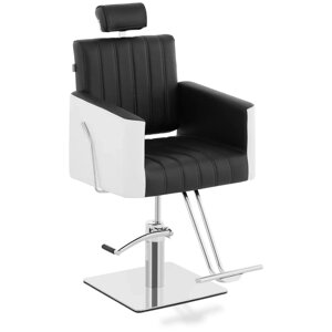 Перукарське крісло з підставкою для ніг - 470 x 630 мм - 150 кг - Чорний, білий