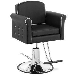 Перукарське крісло з підставкою для ніг - 520 - 630 мм - 150 кг - Чорний