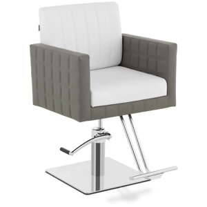 Перукарське крісло з підставкою для ніг - 570 - 720 мм - 150 кг - Сірий, білий