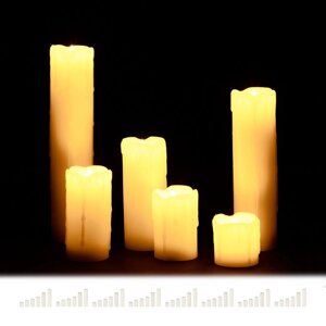 Набір світлодіодних свічок з 6 штук зі справжнього воску