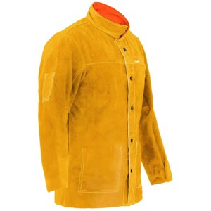 Зварювальна куртка зі спилка коров'ячої шкіри - золотистого кольору - розмір M