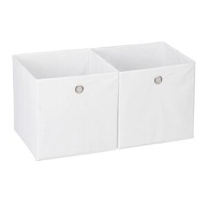 2 x Коробка для зберігання Тканина біла