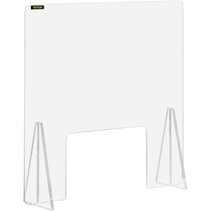 VEVOR Перегородка для столу з оргскла, 60 x 60 см Захист від плювків, акриловий екран Конфіденційність стільниці
