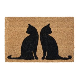Кокосовий килимок з котячим мотивом