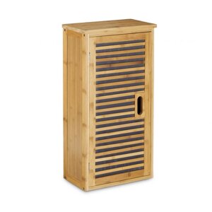 Настінна шафа для ванної кімнати бамбук 2 полиці