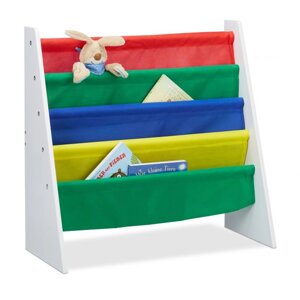 Дитяча книжкова шафа з тканинними відділеннями