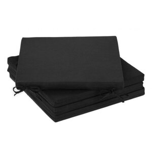 Набір з 4 чорних подушок для стільців