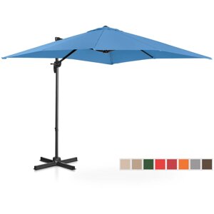 Світлофорна парасолька - синя - квадратна - 250 x 250 см - обертається