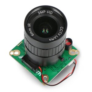 HQ-камера IR-CUT IMX477P 12.3 MPx з об'єктивом 6 мм CS - для Raspberry Pi 4B / 3B + / 3A + / 2B / Zero -...