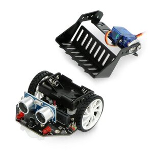 Micro: Maqueen з фронтальним навантажувачем - Робот-платформа для мікро: долота - DFRobot ROB0156-L-1