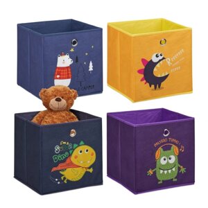Дитячі коробки для зберігання Набір з 4-х коробок