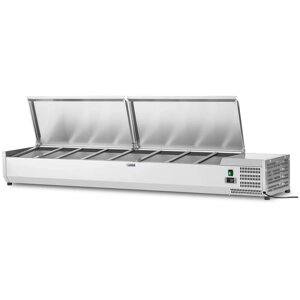 Холодильна вітрина - 200 x 39 см - 9 контейнерів GN 1/3