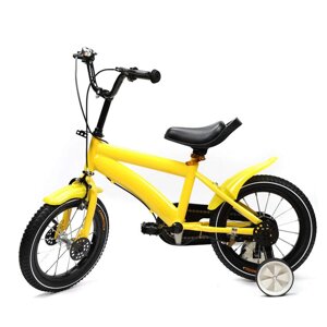 14-дюймовий дитячий велосипед Kid Balance Bike з тренувальними колесами жовтий