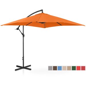 Світлофорна парасолька - помаранчева - квадратна - 250 x 250 см - нахиляється