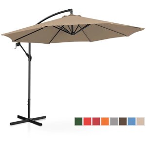 Світлофорна парасолька - сіра - кругла - Ø 300 см - з можливістю нахилу