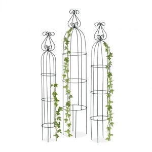 Комплект декоративних опор для витких рослин балкона або саду, залізо, зелений, 3 шт.