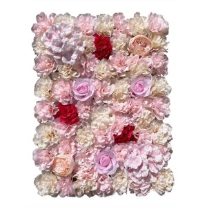 10 шт Штучна квіткова настінна панель Роза Стіна 40x60см