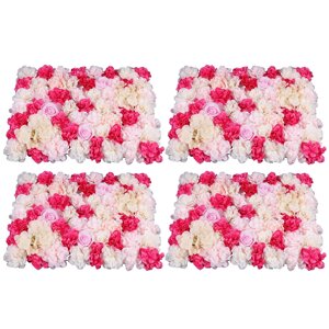 4X штучна квіткова стіна шовкова квітка штучна квіткова панель для прикраси саду весілля