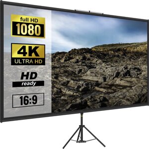 VEVOR 16:9 проекційний екран штатив 4K HD штатив екран презентаційний екран проекційний екран 160x95см проекційний