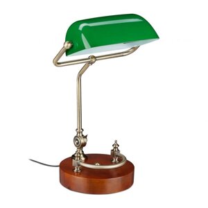 Банкірська лампа з зеленим абажуром