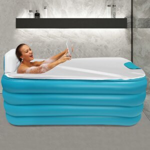 Автоматична надувна ванна складна портативна домашня спа-ванна 160 см дизайн сумки для зберігання рушників (зелений)