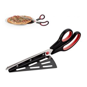 Чорно-червоні ножиці для піци з підйомником