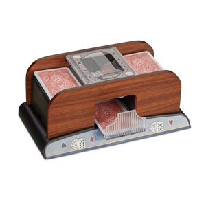 Картковий тасувальник на 2 колоди дерев'яного вигляду