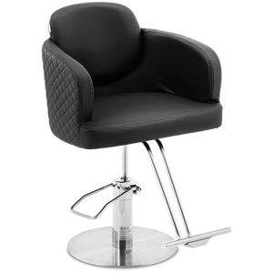 Перукарське крісло з підставкою для ніг - 870 - 1020 мм - 200 кг - чорний, сріблястий