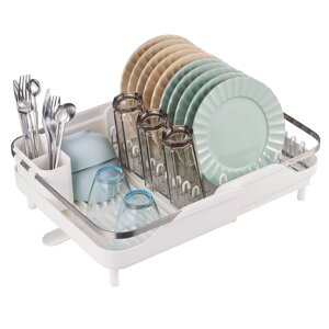Решітка для посуду VEVOR висувна 295-470 мм, решітка для посуду, решітка для посуду з нержавіючої сталі з тримачем для