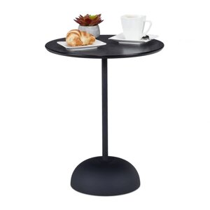 Круглий приставний столик в чорному кольорі