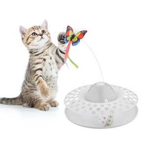 Іграшка для котів з метеликом та кулькою