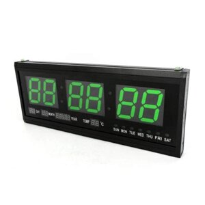 Світлодіодний цифровий настінний годинник 48*19*4 см Електронний годинник з індикацією температури та календаря
