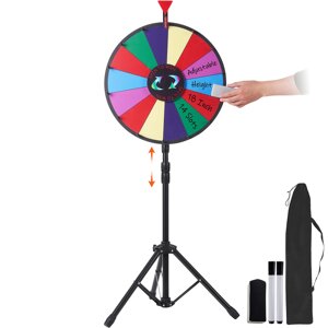 VEVOR 46 см Колесо фортуни Іграшкове кольорове колесо для лотерейних ігор Ігри в слова, 18-дюймова крутиться колесо