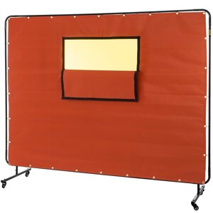 Зварювальна завіса VEVOR 1,83 м х 2,44 м Зварювальні ковдри, червоний Зварювальний килимок 8 кг Теплозахисна ковдра,