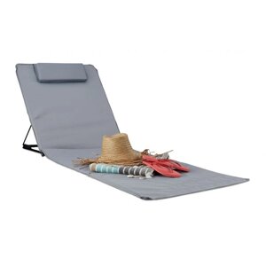Складаний регульований пляжний лежак XXL з подушкою і сумкою для перенесення, пластик / сталь / текстиль