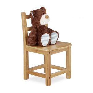 Дитячий бамбуковий лакований стілець RUSTICO зі спинкою, 50 x 28,5 x 28 см