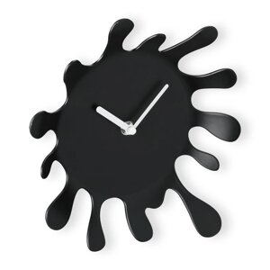 Чорний настінний годинник Color Blob