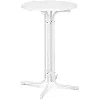 Високий стіл - Ø 70 см - складний - білий
